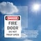 Signmission Fire Door Do Not Prop Open Danger Sign, Vinyl Decal, 7in W x 10in L, 2PK OS-2PACK-DS-D-710-V-2147 - alternate 6